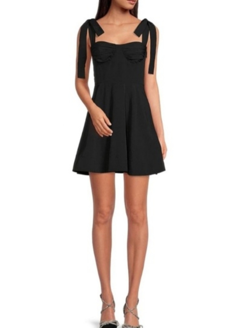 Gianni Bini Everly Bustier Sweetheart Neck Tie Shoulder Mini Dress